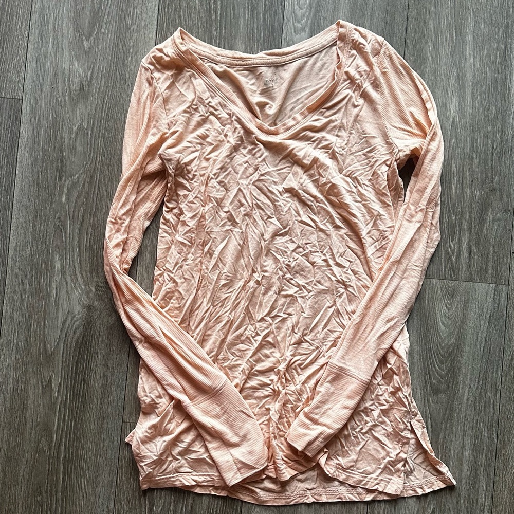 Offline By Aerie Thumbs Up Long Sleeve In Peach